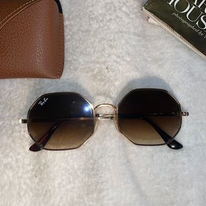 Ray-Ban Octagon 1972 Gold-Tone Sunglasses